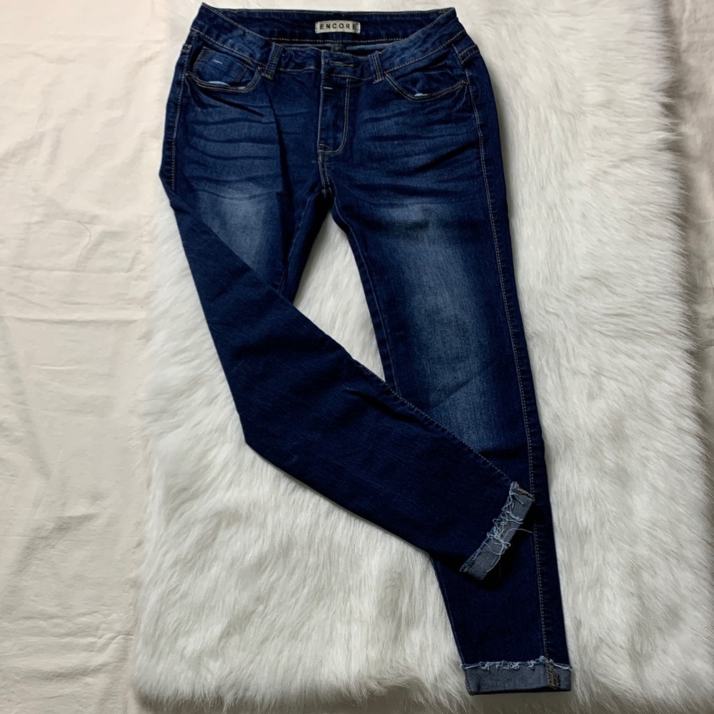 Encore Jeans Women's Deep Indigo Skinny Jeans